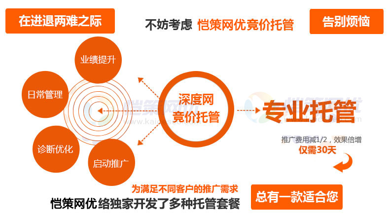 愷策網優(yōu)專業(yè)競價賬戶托管解決中小型企業(yè)競價推廣效果不佳問題